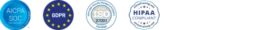 SOC 2, GDPR, ISO 27001, HIPAA Certified